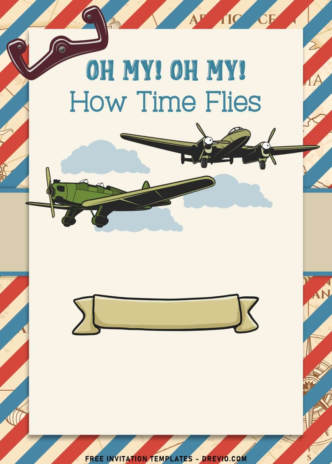 Airplane Birthday Invitation Match the 2025 Airplane Theme