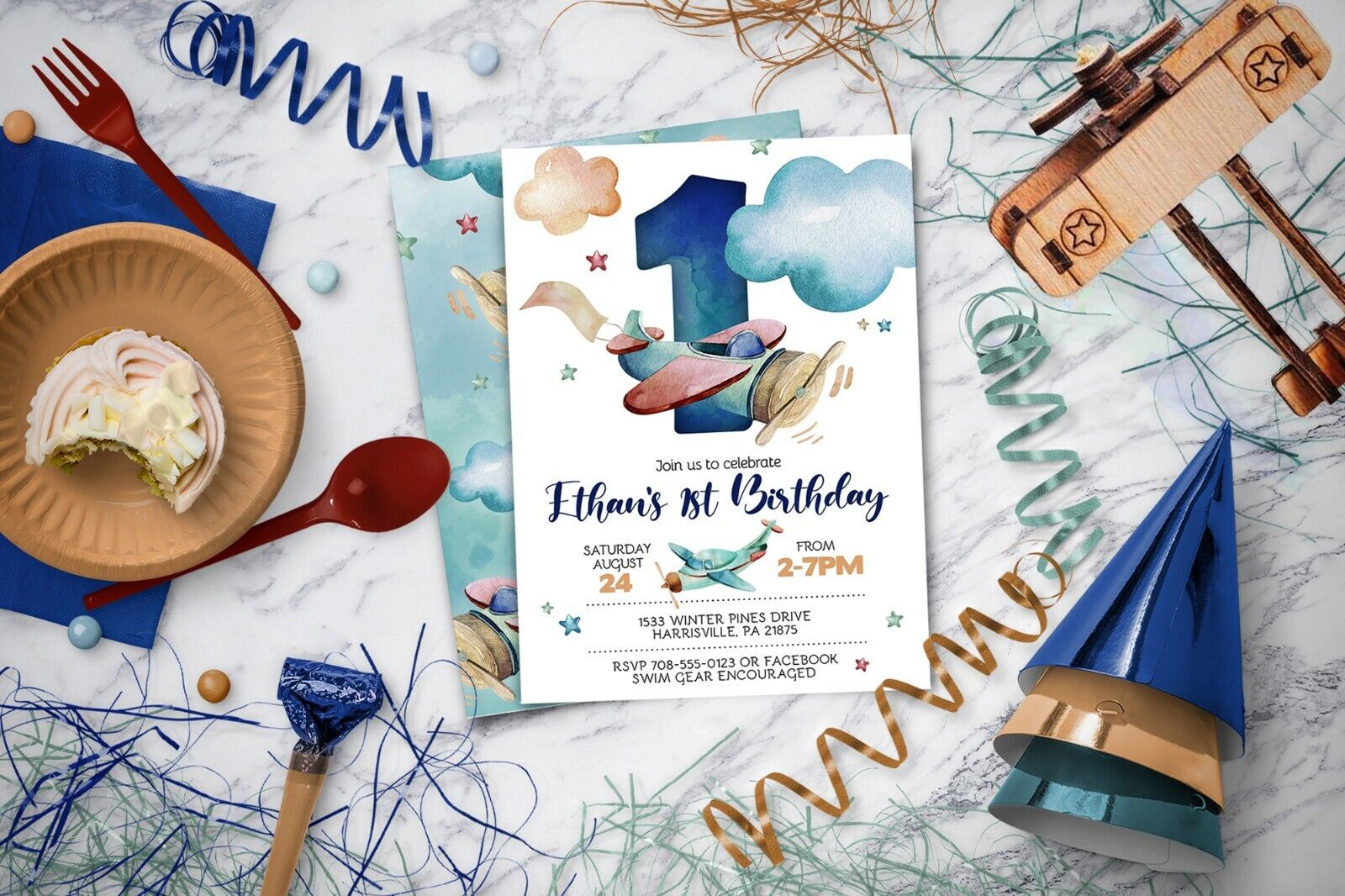 Trendy Airplane Birthday Invitation Designs for 2025
