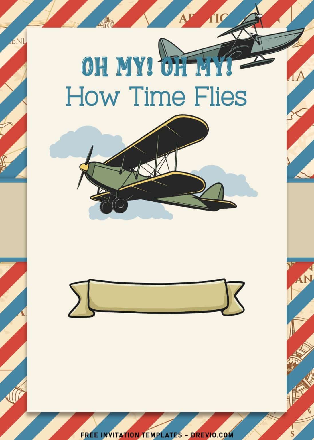Assemble an Airplane Birthday Invitation