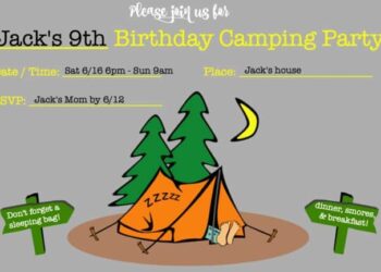 Backyard Camping Invitations (Credit: momof6)