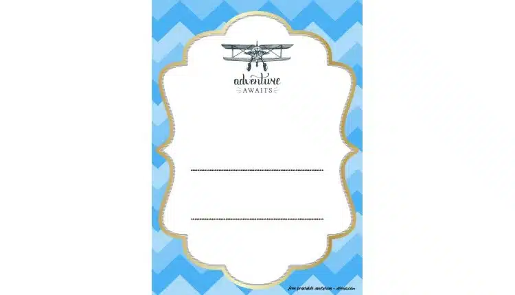 Best Online Templates for Trendy Airplane Birthday Invitation