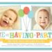 Birthday Invitations for Twins (Credit: pinterest)