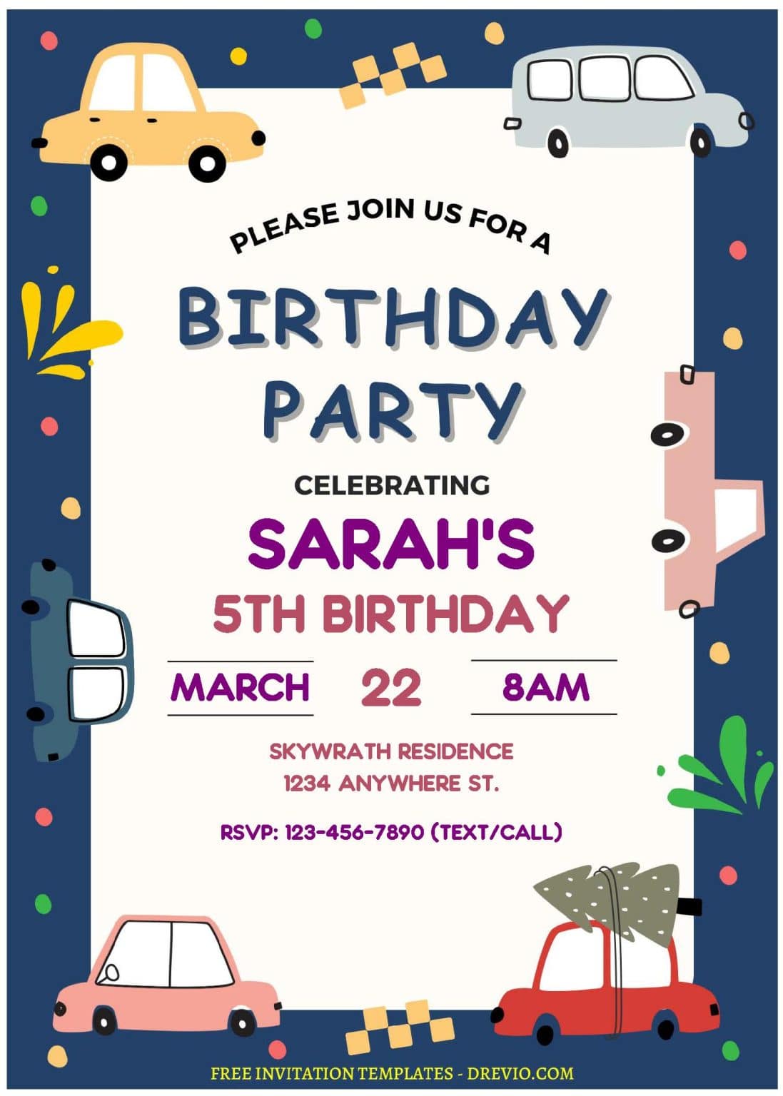 Cartoon BIrthday Invitations