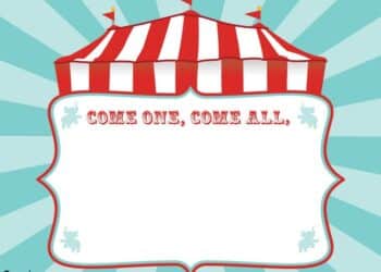 Circus Birthday Invite (Credit: bagvania)