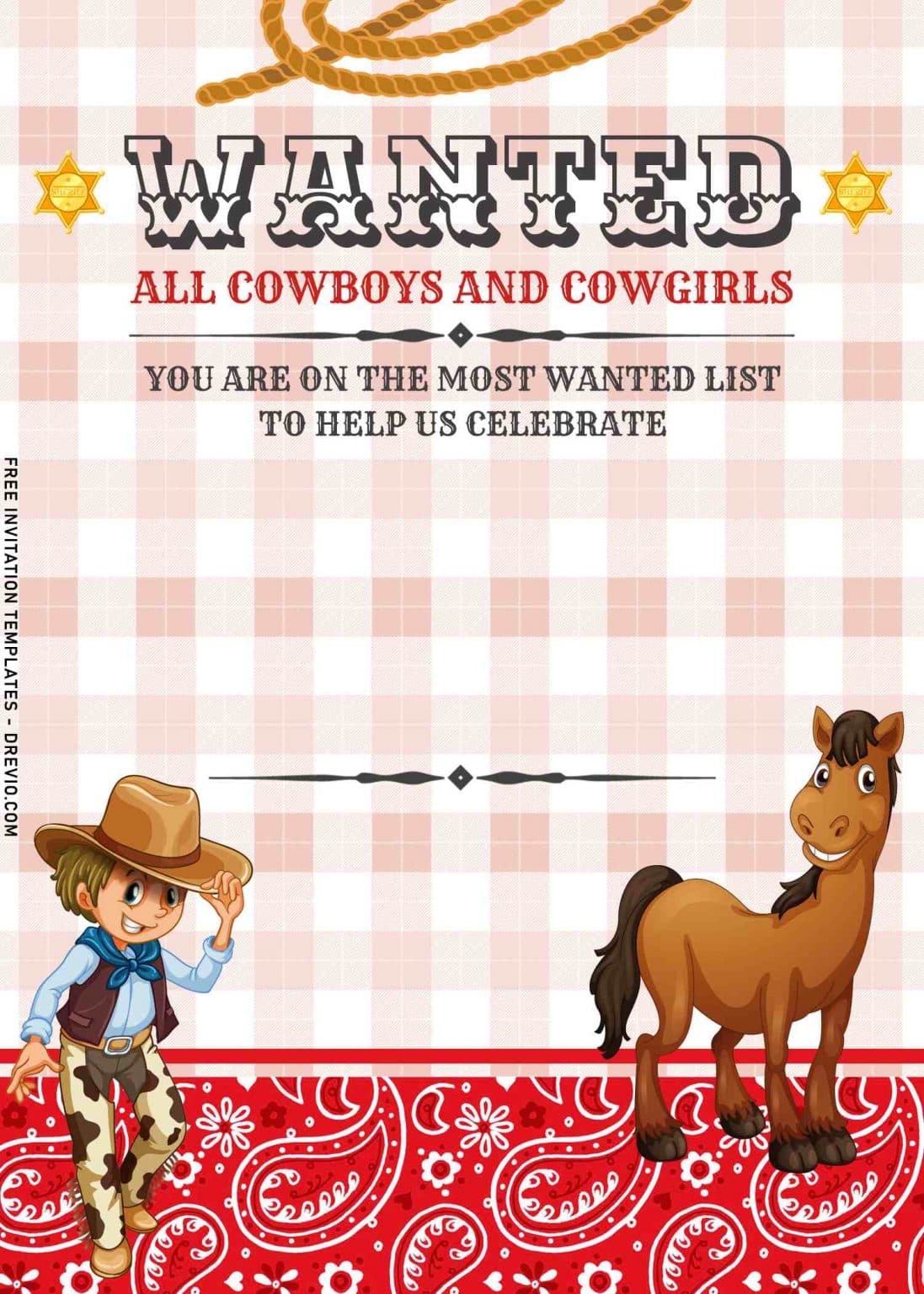 Cowboy Party Invitations Stand Out