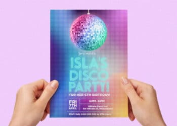 Disco Party Invitations (Credit: template.net)
