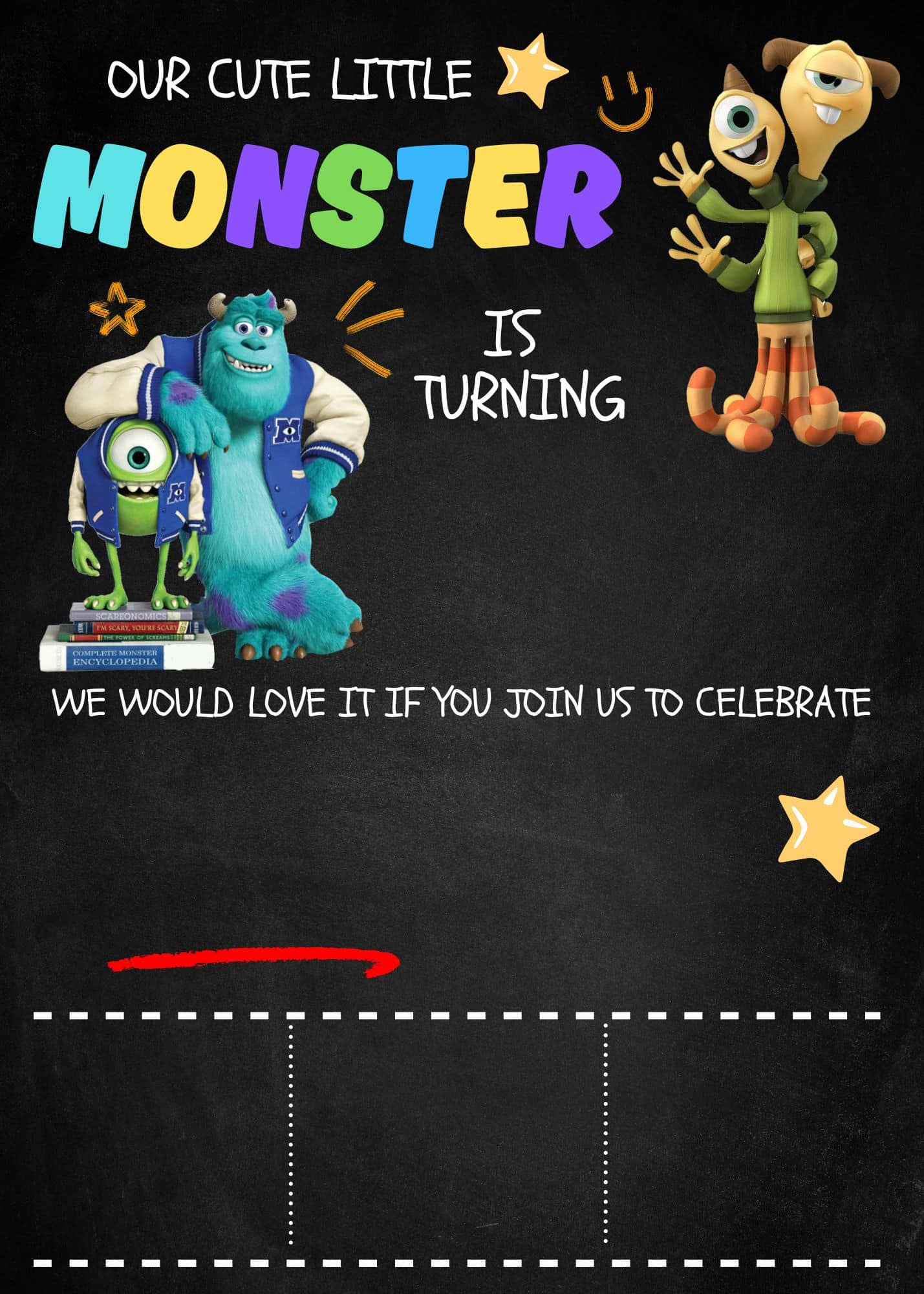 FREE Editable Canva - 7+ Amazing Monster University Birthday Invitation Templates