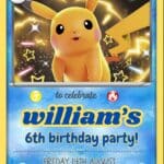 FREE Editable Canva – 7+ Trading Pokemon Card Birthday Invitation Templates