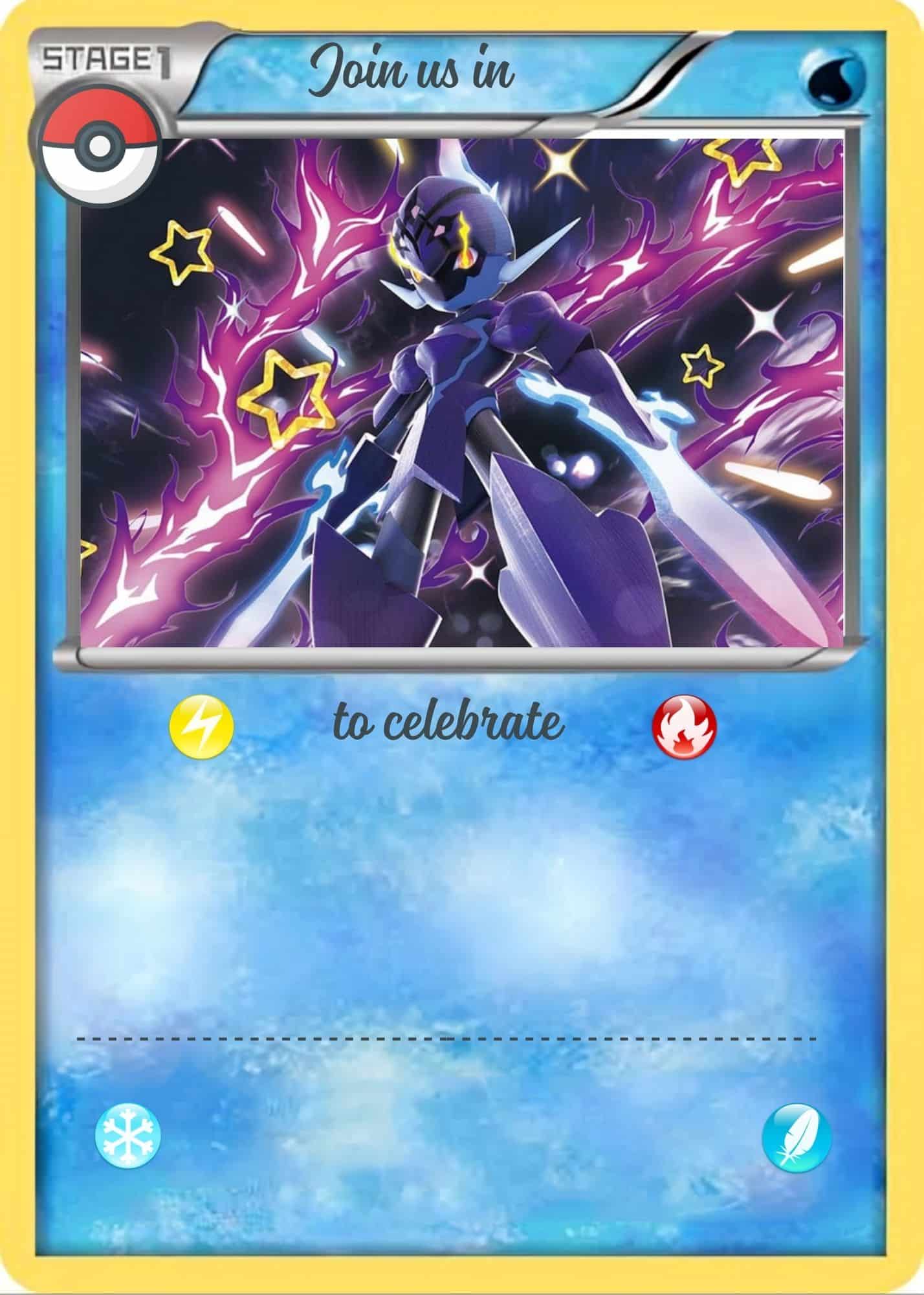 FREE Editable Canva - 7+ Trading Pokemon Card Birthday Invitation Templates