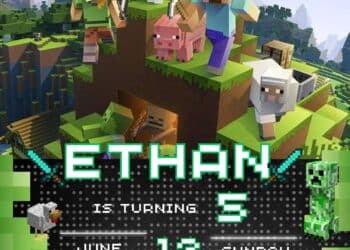 FREE Editable Canva - 7+ World of Minecraft Birthday Invitation Templates