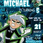 FREE Editable Canva – 8+ Fight! Danny Phantom Birthday Invitation Templates