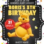 FREE Editable Canva – 8+ Sweet Winnie The Pooh Birthday Invitation Templates