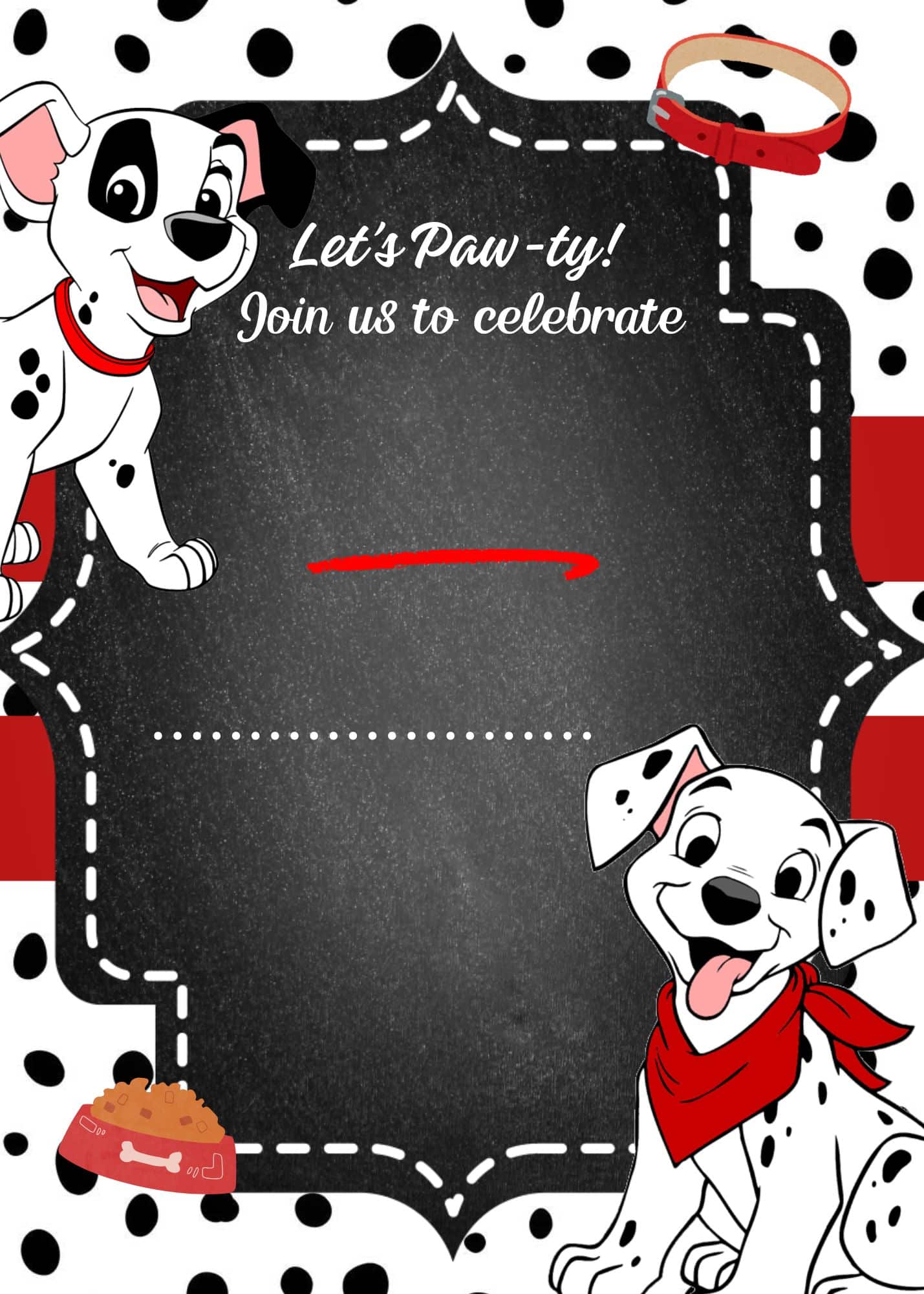FREE Editable Canva - 9+ All About 101 Dalmatians Birthday Invitation Templates