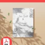 FREE Editable PDF – Monochrome For Wedding Invitation Templates