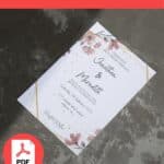 FREE Editable PDF – Set of Spring Floral Wedding Invitation Templates