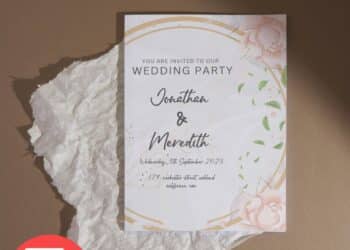 FREE Editable PDF - Spring Simplicity Floral Wedding Invitation Templates