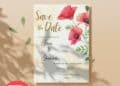FREE Editable PDF - Spring With Poppies Wedding Invitation Templates