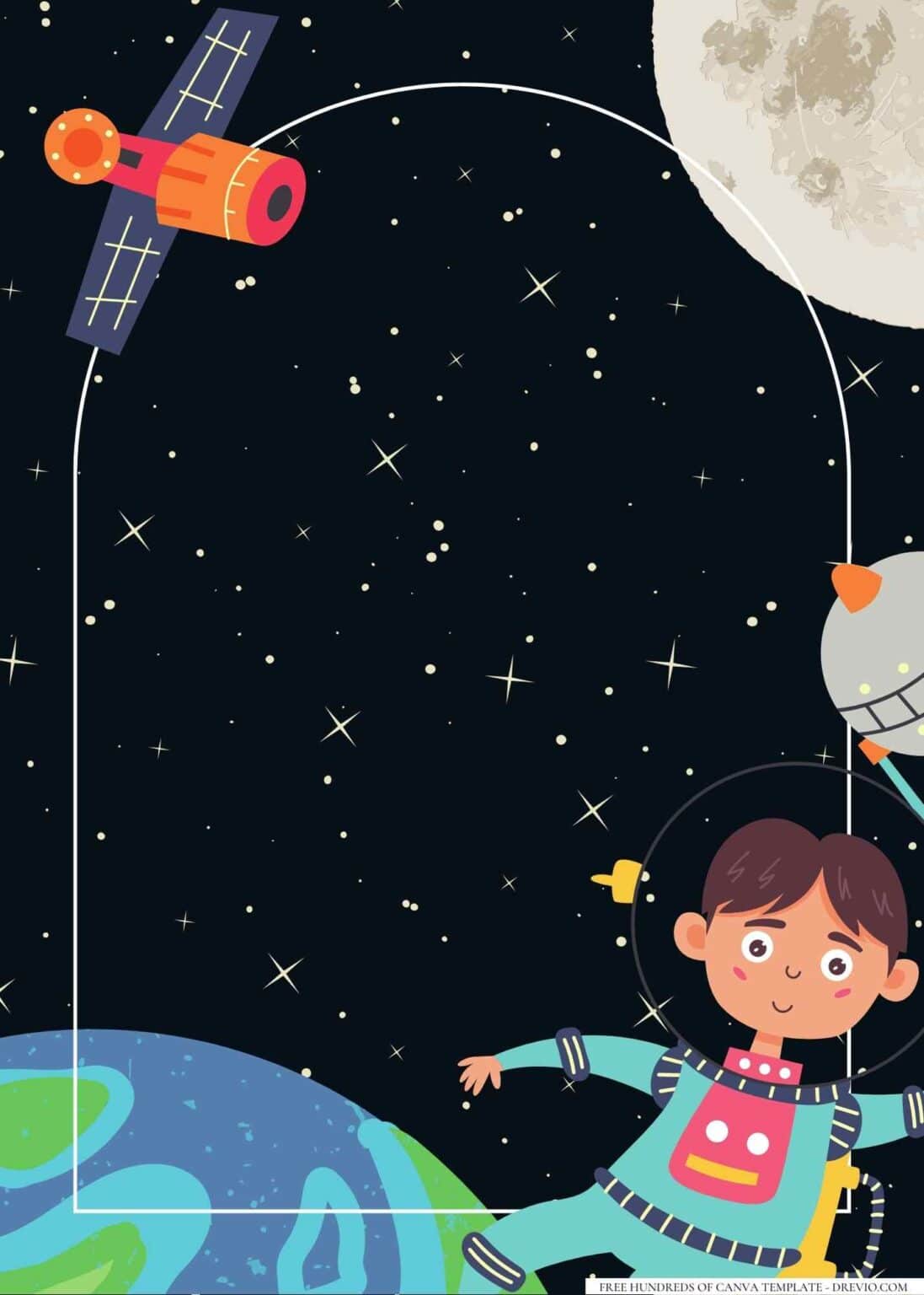 Free Astronaut Birthday Invitation Templates