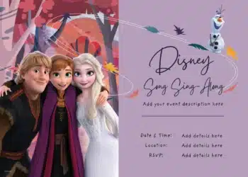 Frozen 2 Birthday Invitations (Credit: canva)