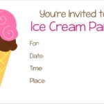Ice Cream Party Invitations with Games and Puzzles