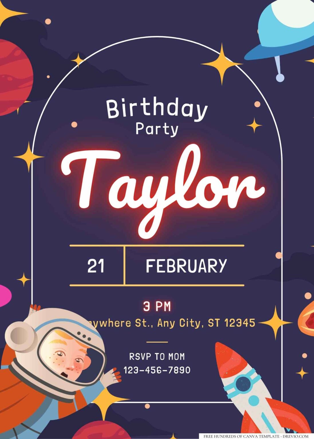 Make the RSVP on Astronaut Birthday Invitations Process More Interactive