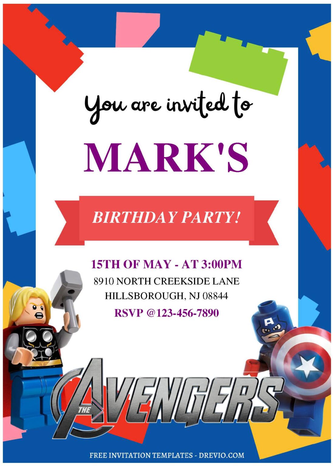 Our Lego Invitation Templates