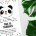 Panda Birthday E-Invitations (Credit: shabbymintchicparty)
