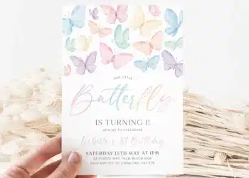 Pastel Birthday Invitations (Credit: paperminx)
