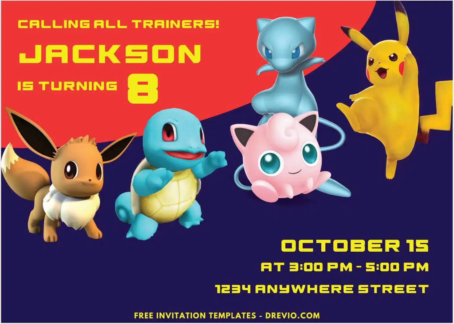 Pokemon Party Invitation