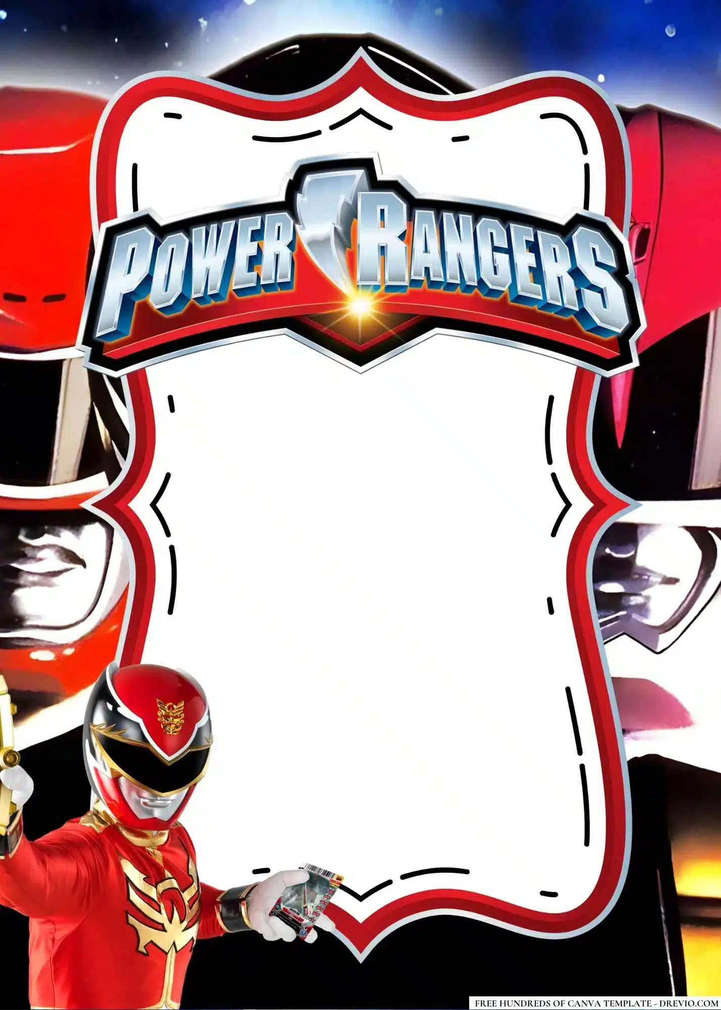 Power Rangers Invitation