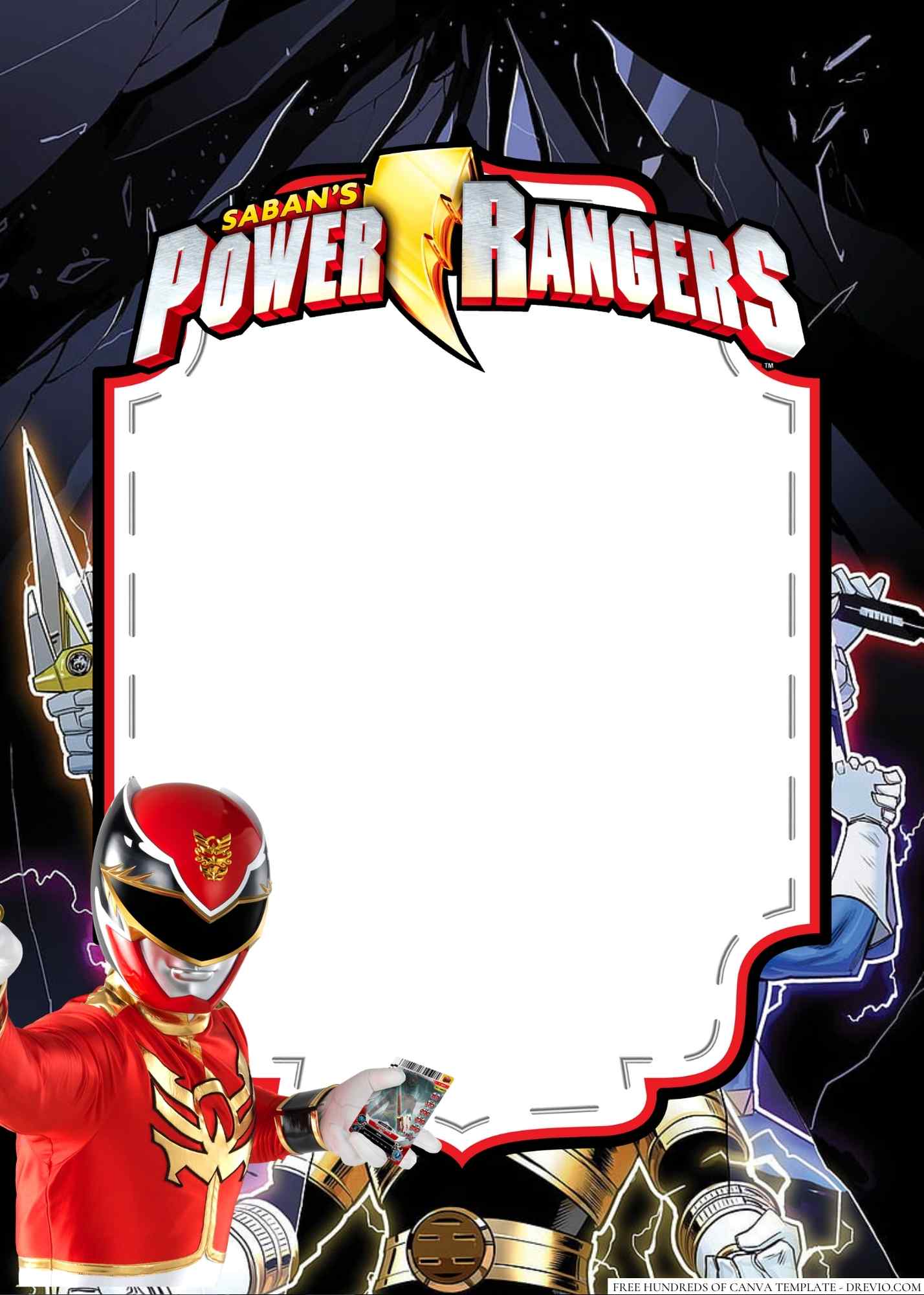 Power Rangers Invitations in Just Minutes