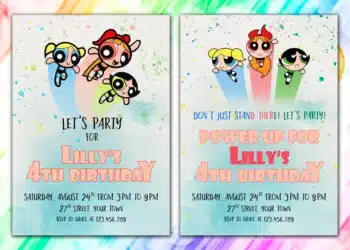 Powerpuff Girls Birthday Invitations (Credit: etsy)