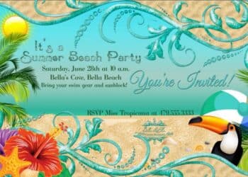 Summer Beach Party Invitations (Credit: freecreatives)
