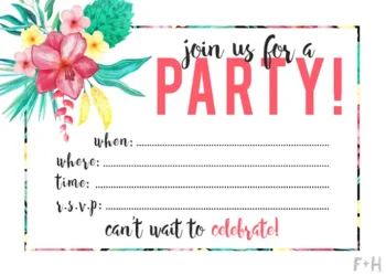 Tropical Party Invitations (Credit: foxandhazel)