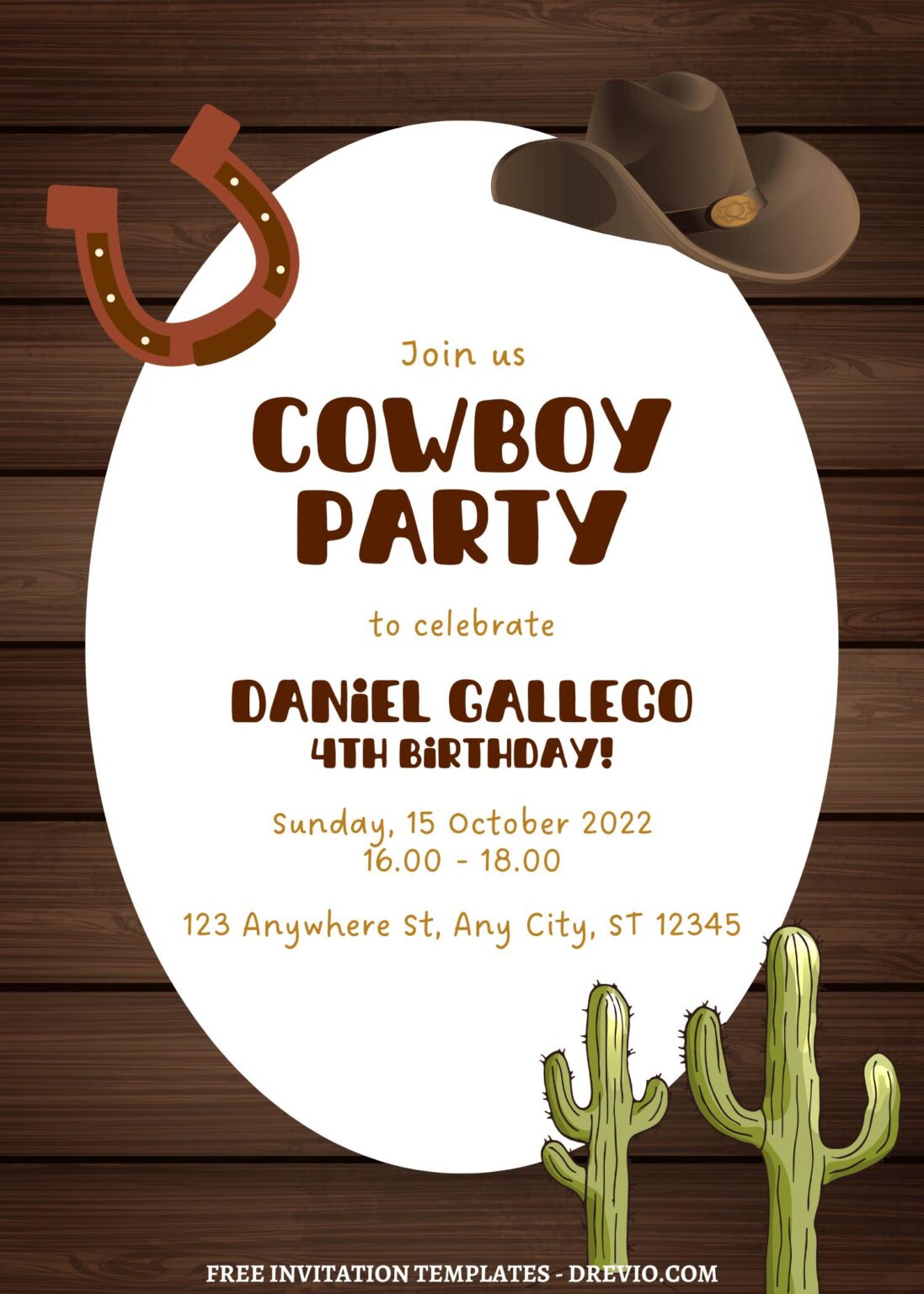 Western Design Elements on Your Cowboy Party Invitations