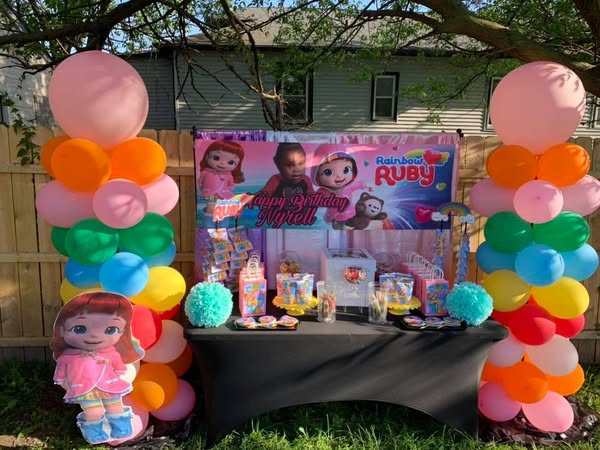 Rainbow Ruby Birthday Decoration