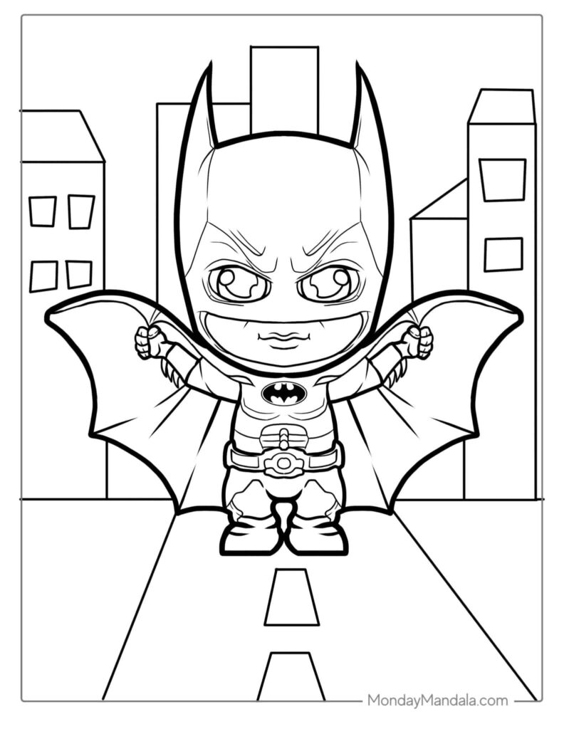 Chibi Lego Batman Coloring Pages Templates