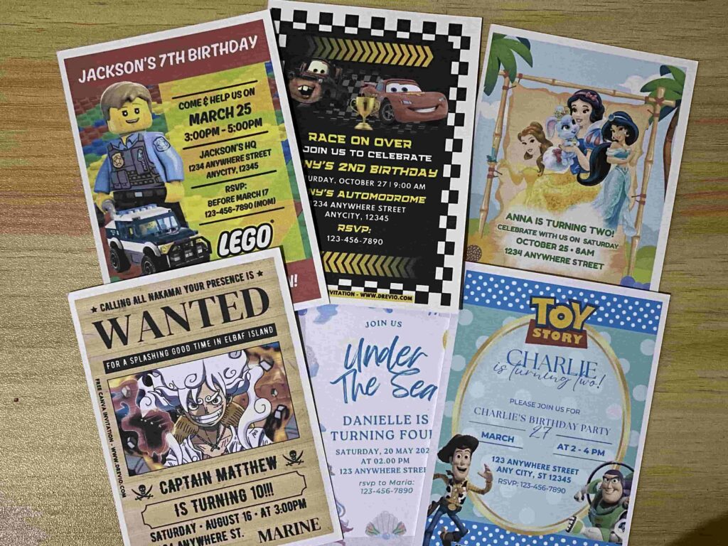 Preview of Printed Luffy Wanted Poster invitation
