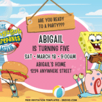 (Free Canva Template) Sea And Bubbles SpongeBob Birthday Party Kits (Updated 2026)