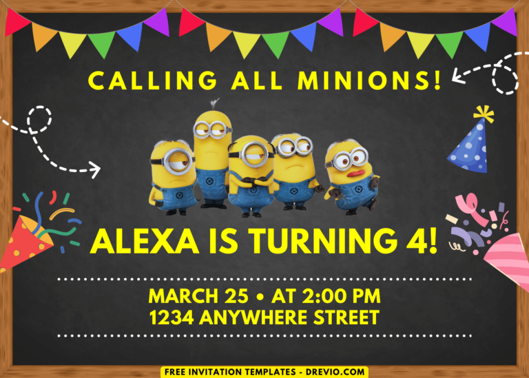 Minions Birthday Party Invitations