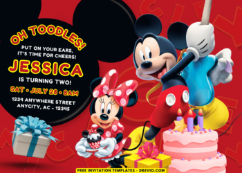 Disney Mickey Mouse Birthday Party Invitations