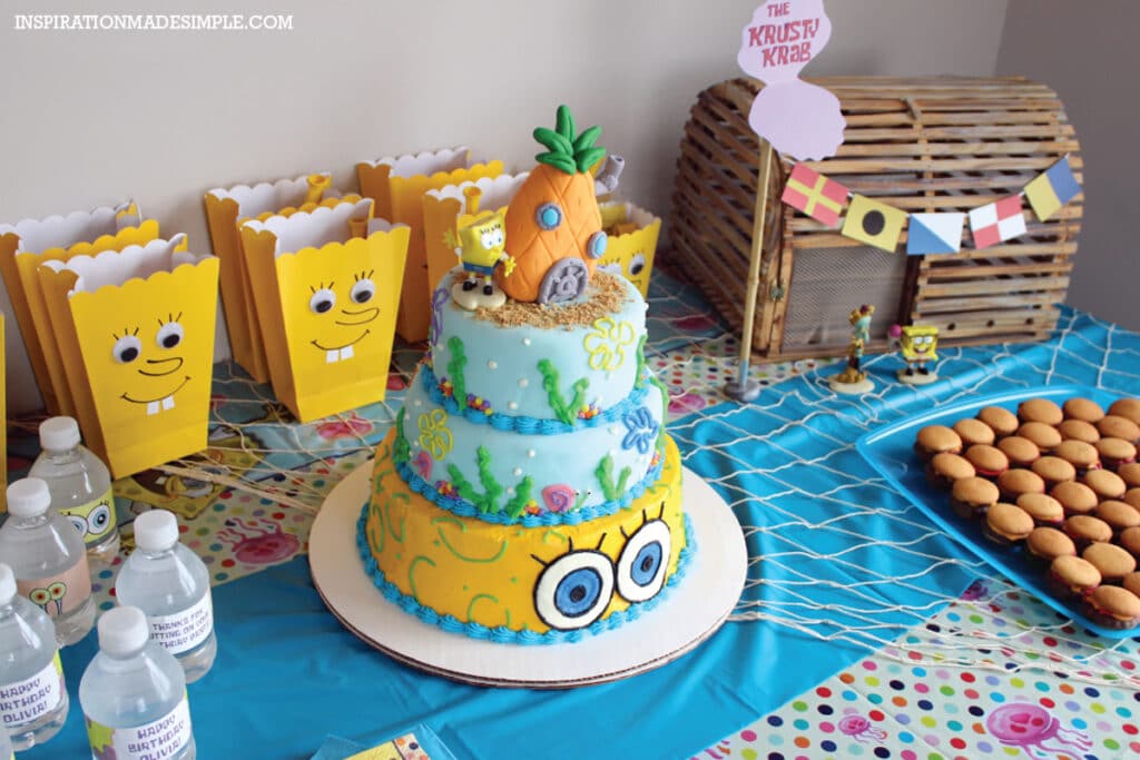 DIY SpongeBob Themed Popcorn Paper Bag
