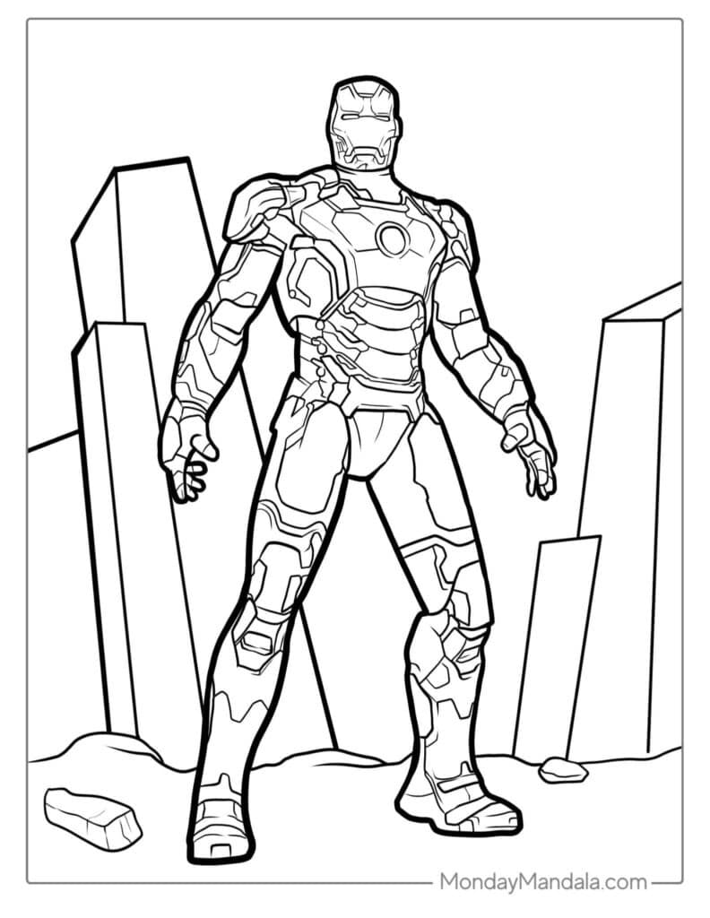 Iron Man Coloring Pages Templates