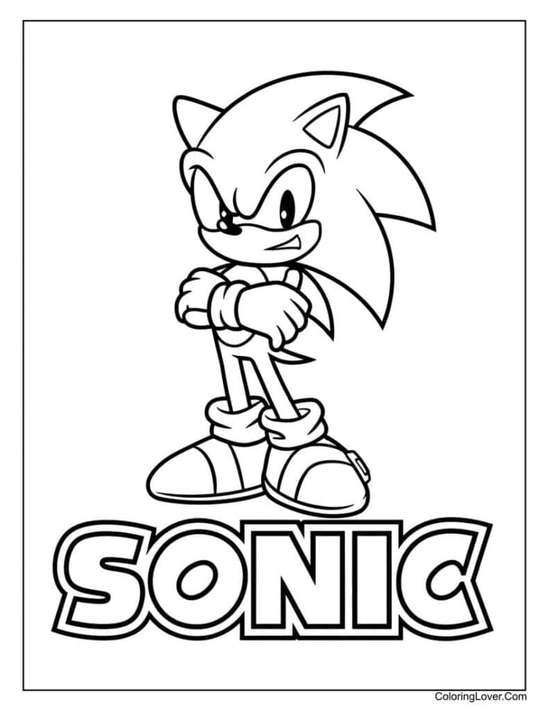 Sonic The Hedgehog Coloring Pages Templates