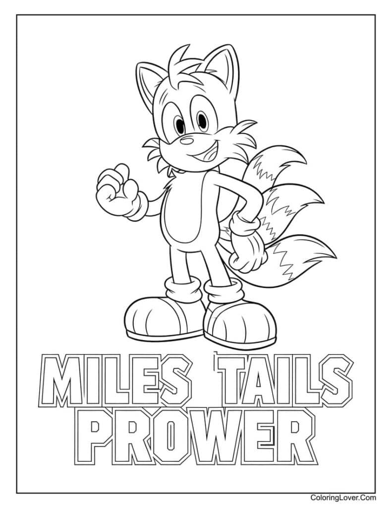 Sonic Miles Tails Prower Coloring Pages Templates
