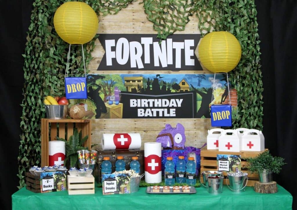 Fortnite Birthday Party Backdrop