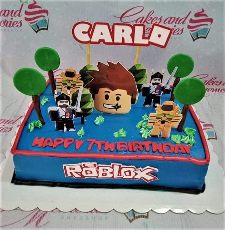 Roblox Birthday Sheet Cake