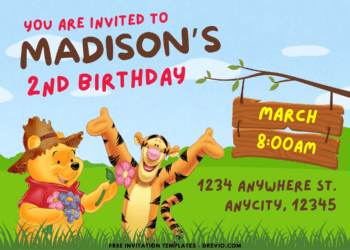 Winnie The Pooh Birthday Party Invitations