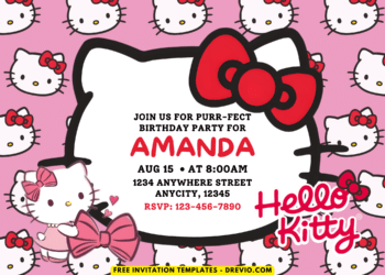 Hello Kitty Birthday Party Invitations