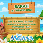 Updated 18+ DIY Beach Moana Invitation: Free Canva Templates (Editable & No Watermark)